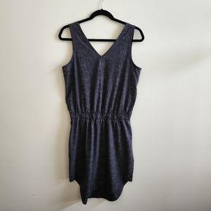 LOLE I S Gray/Blue Short Sleeveless Sport Dress with Elastic Waist